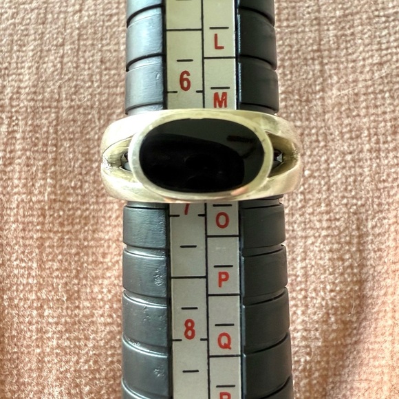 Sterling Silver Black Onyx Ring – Size 6.5 - Picture 1 of 6